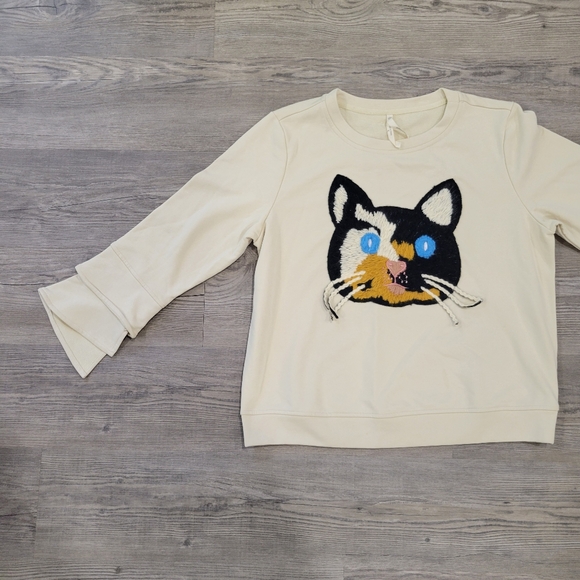 Teeberry & Weave Unique Embroidered Cat Crew Neck Pull Over Size XL - Picture 9 of 14